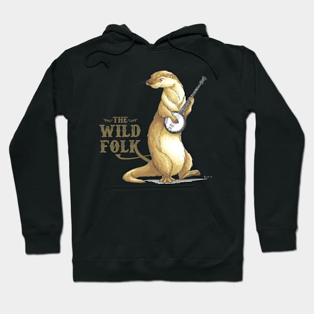 The Wild Folk - Otter on Banjo Hoodie by shiro